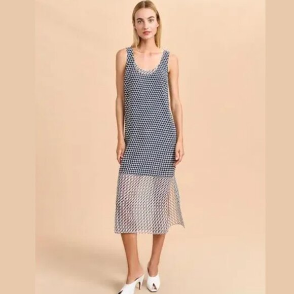 La Ligne Silk Midi Dress with Chiffon Layer - NEW - Picture 8 of 10